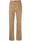 INCOTEX CHECK PATTERN STRAIGHT TROUSERS