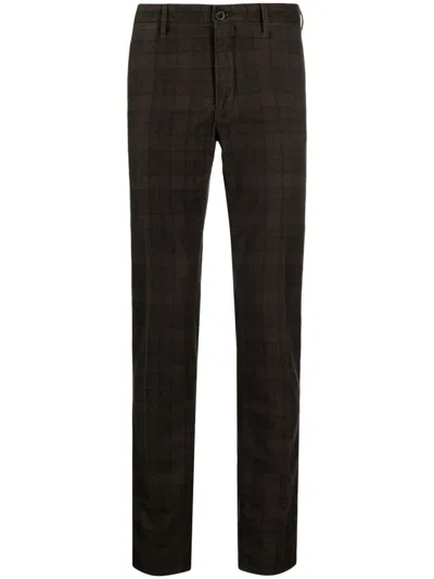 Incotex Karierte Straight-leg-hose In Brown