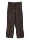 Incotex Wool Trousers Featuring Checked Design In Brown