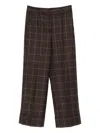 Incotex Wool Trousers Featuring Checked Design In Brown