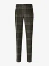 Incotex Checkered Pattern Trousers In Green