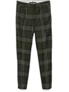 Incotex Checkered Trousers In Green