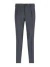 Incotex Tailored Grey Virgin Wool Chinos