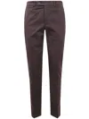 Incotex Slim Fit Chino Trousers Side Pockets In Brown