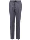 Incotex Slim Fit Chino Trousers With Elastic Waistband In Gray
