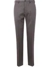Incotex "chino Straight Fit" Trousers In Gray