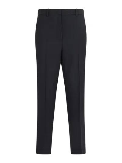 Incotex Relaxed Trousers With Satin Finish And Pockets In Black