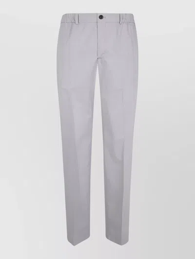 Incotex Chino Trousers Elastic Waist Belt Loops In White