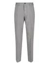 Incotex High-waisted Grey Chino Pants With Straight Leg Design In Gray