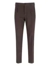 Incotex Pleated Chino Trousers In Brown