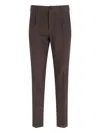 Incotex Pleated Chino Trousers In Brown