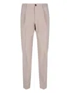 Incotex Straight Leg Trousers With Belt Loops In Beige