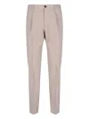 Incotex Straight Leg Trousers With Belt Loops In Beige
