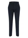 Incotex High-waisted Straight-leg Chino Pants In Dark Blue Cotton In Blue