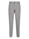 Incotex High-waisted Grey Chino Pants With Straight Leg Design In Gray