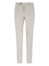 Incotex High-waisted Beige Chino Pants With Straight Leg Design In Green