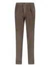 Incotex Straight Leg Corduroy Trousers Featuring Pockets In Green
