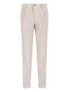Incotex Straight Trousers With Pockets And Belt Loops In White