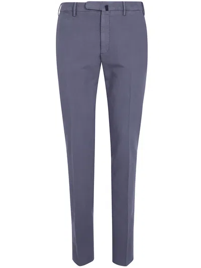 Incotex Regular Chino Trousers Belt Loops Side Pockets In Purple