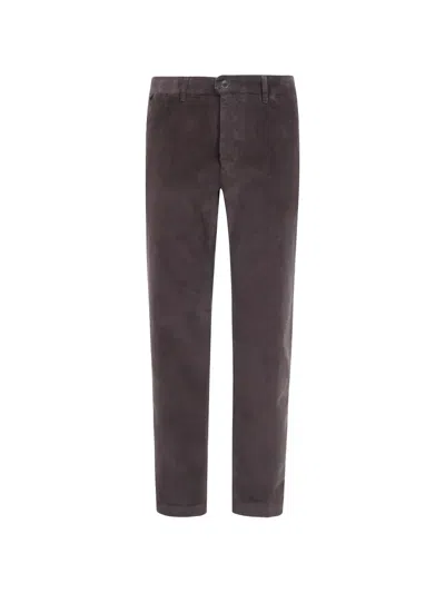 Incotex Corduroy Cotton Trousers In Brown