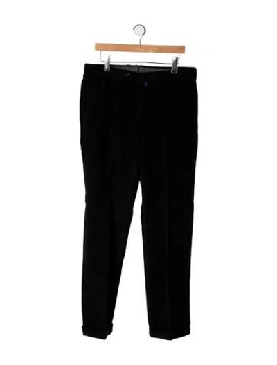 Pre-owned Incotex Corduroy Pants In Black