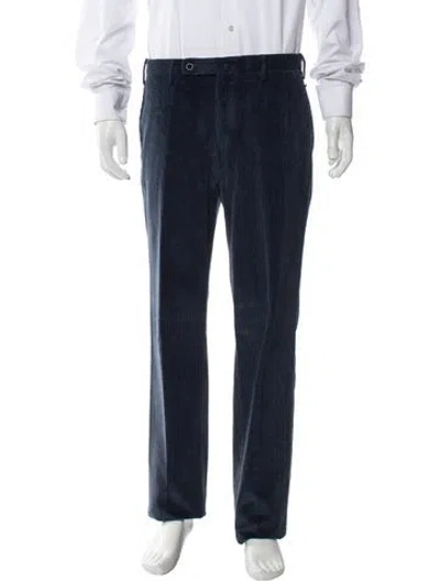 Pre-owned Incotex Corduroy Pants In Blue