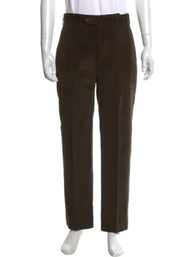 Pre-owned Incotex Corduroy Pants In Green