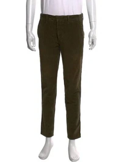 Pre-owned Incotex Corduroy Pants In Green