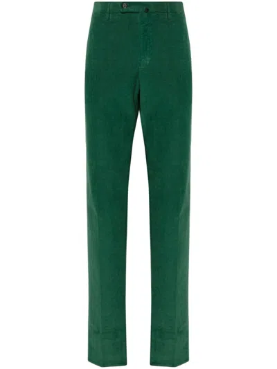 Incotex Corduroy Slim-cut Trousers In Green