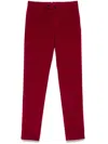 Incotex Corduroy Slim-cut Trousers In Red