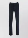 Incotex Corduroy Straight Leg Trousers Pockets In Black