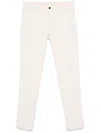 Incotex Cream White Cotton Blend Chino Trousers In White