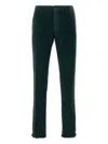 Incotex Tailored Fit Corduroy Trousers With Zip In Burgundy