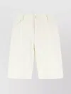 Incotex Ivory Stretch Cotton Bermuda Shorts In White
