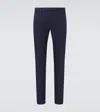 Incotex Straight Cotton Trousers With Pockets In Blue