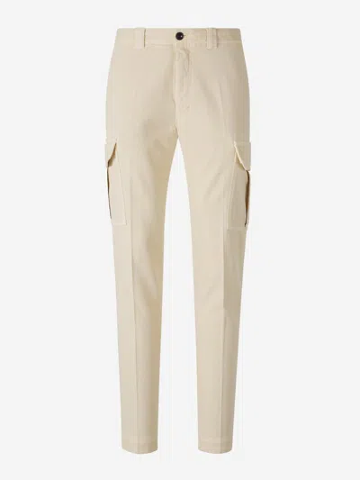 Incotex Cotton Cargo Pants In Nude