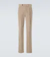 Incotex Venezia 1951 Straight-leg Cotton-blend Moleskin Trousers In Beige