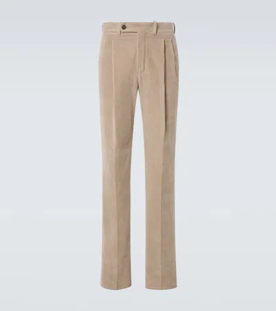 INCOTEX COTTON CORDUROY STRAIGHT PANTS