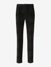 Incotex Cotton Corduroy Trousers In Black
