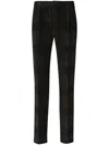 Incotex Cotton Corduroy Trousers In Green