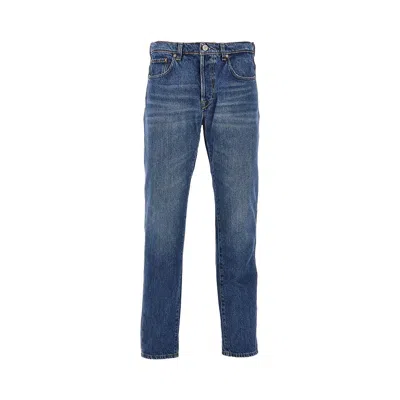 Incotex Cotton Denim Tapered Fit Jeans In Blue