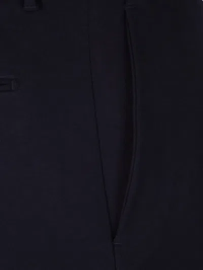 Incotex Cotton Formal Trousers In Midnight Blue
