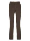 Incotex Straight-leg Brown Cotton Pants With Classic Detailing In Brown