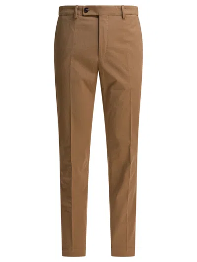 Incotex Cotton Pants In Brown