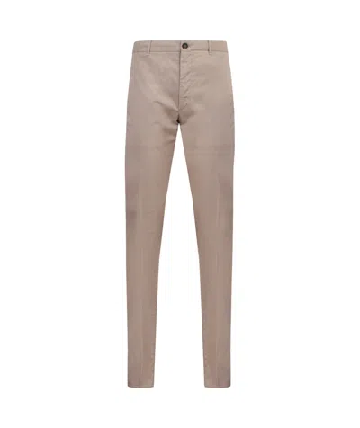 Incotex Cotton Poplin Trousers In Nude