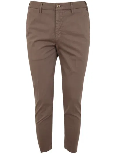 Incotex Cotton Short Trousers In Brown