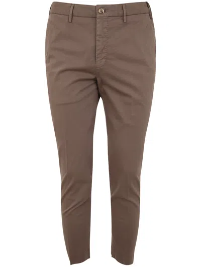 Incotex Cotton Short Trousers In Brown