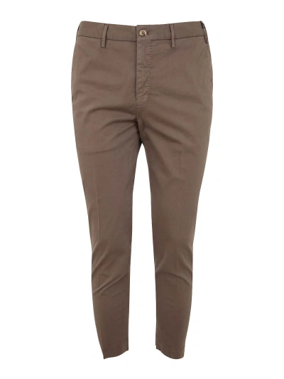 Incotex Cotton Short Trousers In Brown