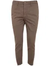 Incotex Cropped Cotton Trousers Featuring Pockets In Brown