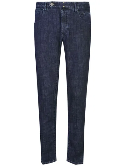 Incotex Cotton Skinny Jeans In Blue